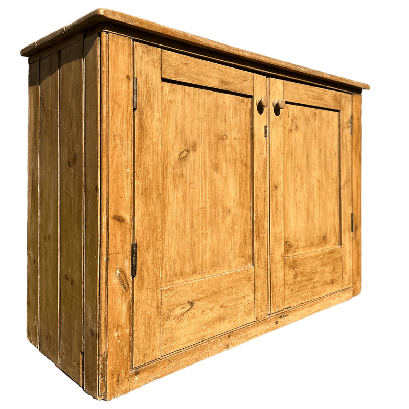 Antique Pine Double Door Sideboard CupboardVintage Frog