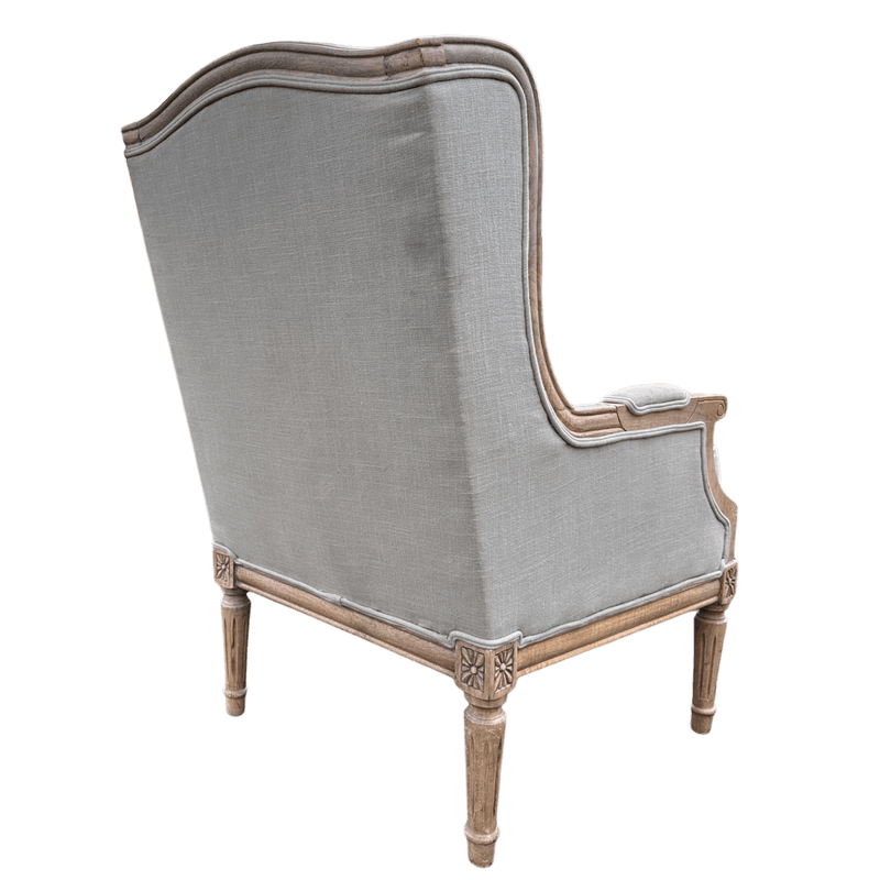 Vintage French Style Bergere Upholstered ArmchairVintage Frog