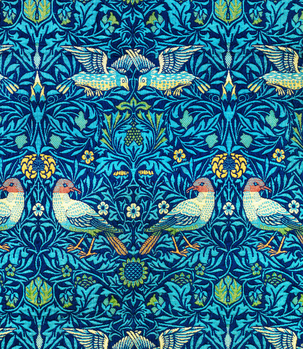 Birds William Morris Pattern Artwork Print. Framed Wall Art Picture