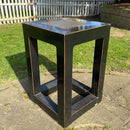 Black Oriental Plant Stand Side Table with Stone TopVintage Frog