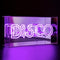 Neon Purple 'DISCO' Sign Housed In Acrylic Box - Neon LightVintage FrogLighting