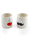Pair of Mr & Mrs Ceramic White Small Vase PotsVintage FrogDecor