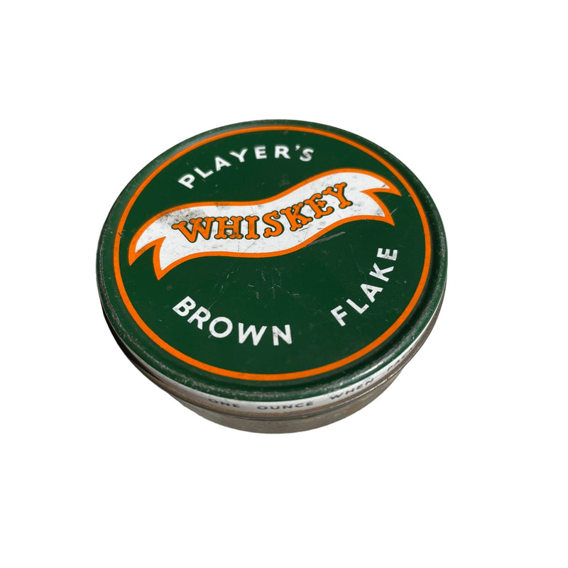 Player's Whiskey Brown Flaked Rubbed Ready 1 oz Tobacco TinVintage FrogTins