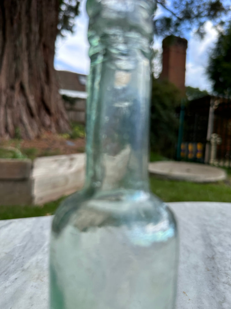 Goodall Backhouse Antique Aqua Glass Bottle - Vintage Glass Bottle