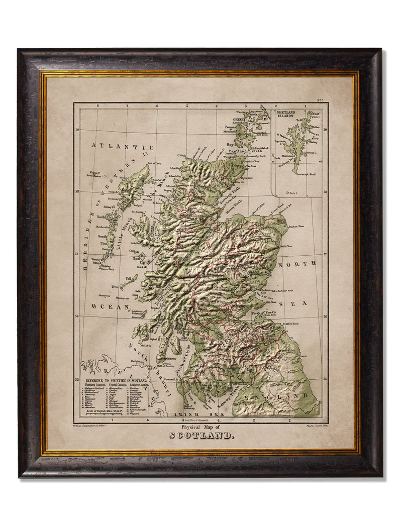 c-1880-maps-of-the-united-kingdom-HomeDecorPrints-Wall-Art-framed-picture-quality-prints-surrey-uk Vintage Frog, Surrey, UK