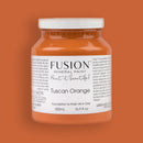 Tuscan Orange, Bright orange Colour, 500ml Fusion Mineral Paint, eco-friendly easy to use, durable, furniture paint, available at Vintage Frog in Surrey, UK