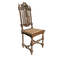 Antique Carved Gothic Oak Throne Chair with Upholstered Seat and Barley Twist SupportsVintage Frog