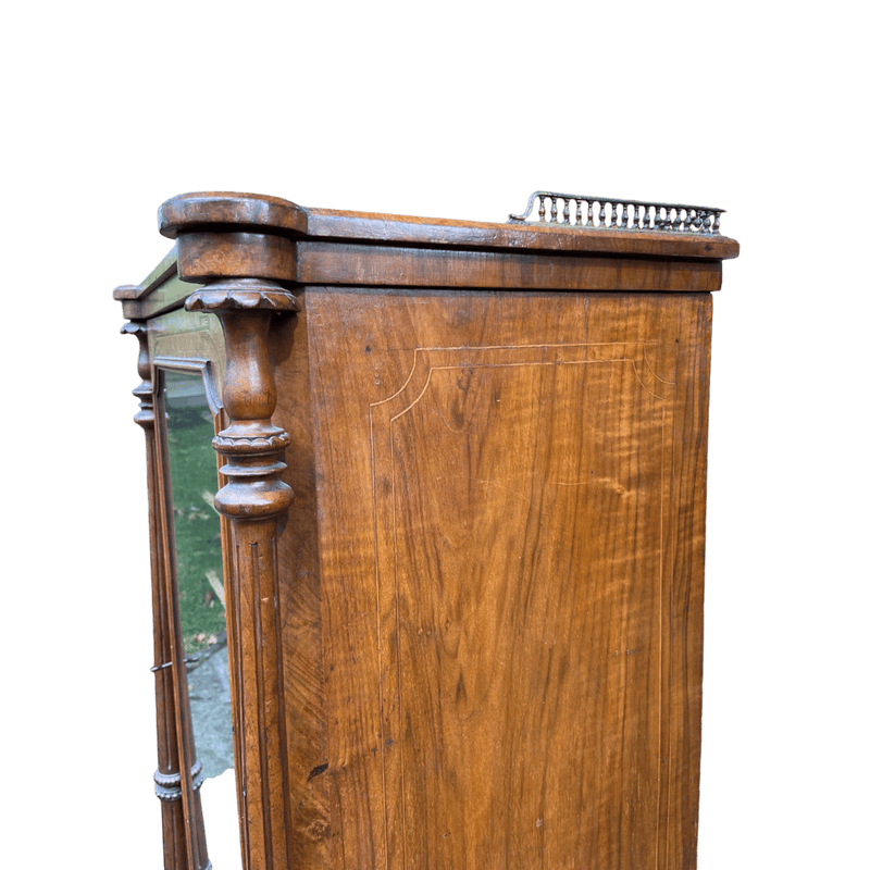 Antique Walnut Glazed Edwardian Music CabinetVintage Frog