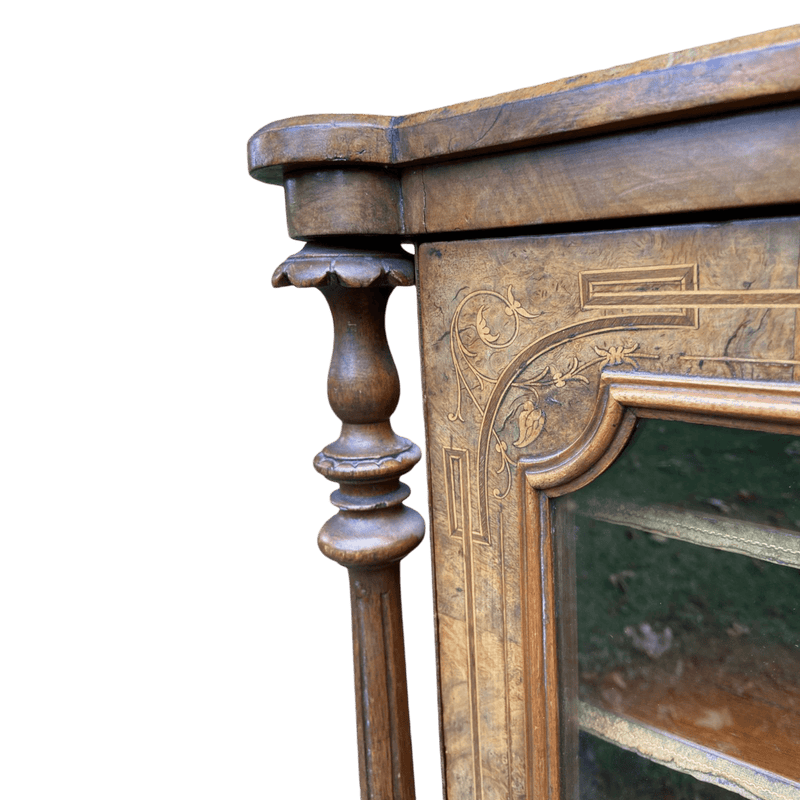 Antique Walnut Glazed Edwardian Music CabinetVintage Frog