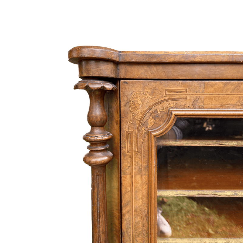 Antique Walnut Glazed Edwardian Music CabinetVintage Frog