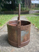 Extra Large Indian metal galvanised pail bucket with handle & hooksVintage Frog