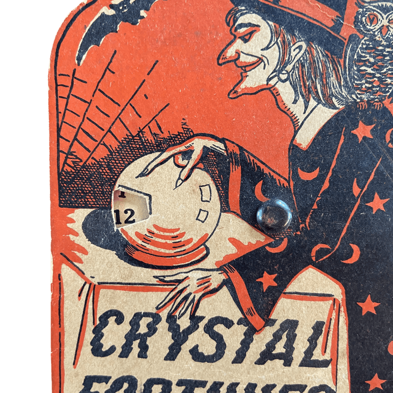 Highly Collectable and Rare Beistle 1940's Halloween 'Crystal Fortunes' Die Cut Cardboard Toy GameVintage FrogHalloween Fun