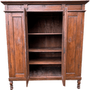 Huge Asian Hardwood Kitchen Larder Shelving Cabinet Dresser With Double Hinged DoorsVintage Frog