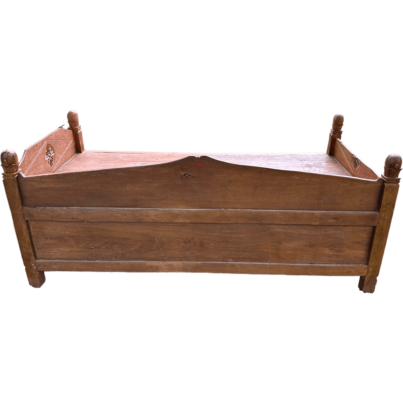 Huge Vintage Asian Hardwood Large Daybed SofaVintage Frog