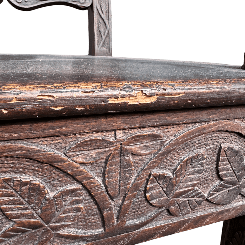 Late 19th Century Carved ArmchairVintage Frog