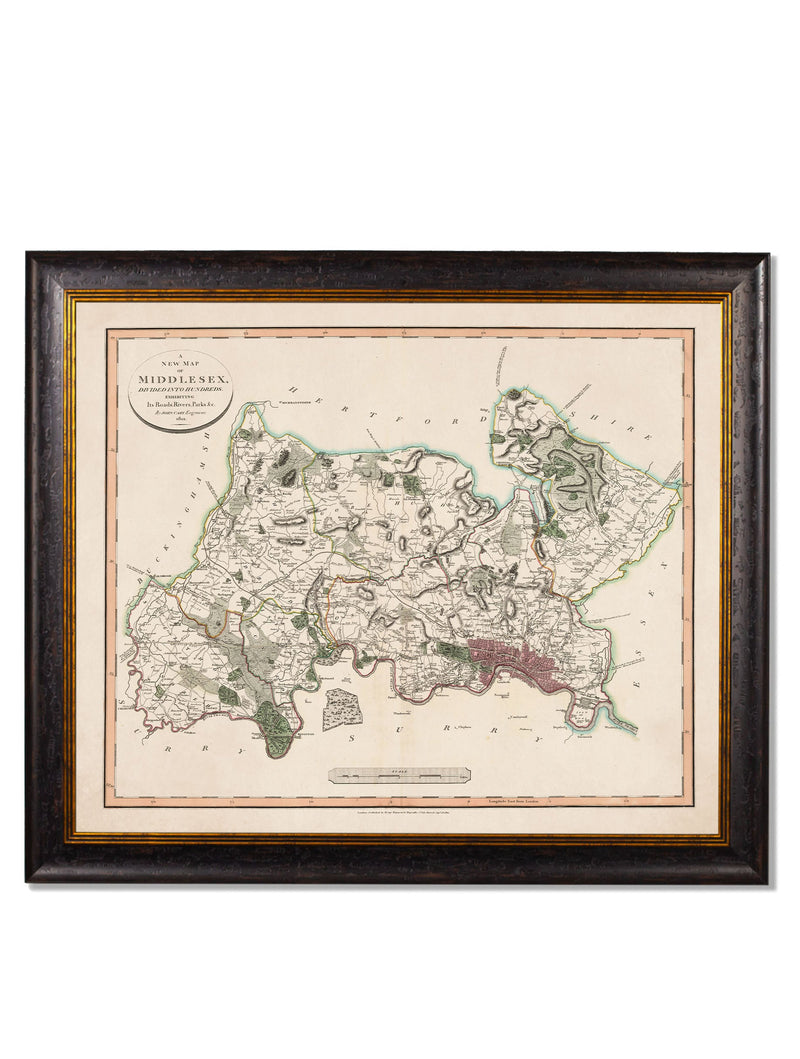 c-1806-county-maps-of-england-HomeDecorPrints-Wall-Art-framed-picture-quality-prints-surrey-uk Vintage Frog, Surrey, UK