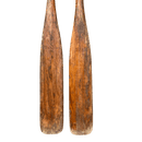 Pair of Vintage Large Wooden Boat OarsVintage Frog