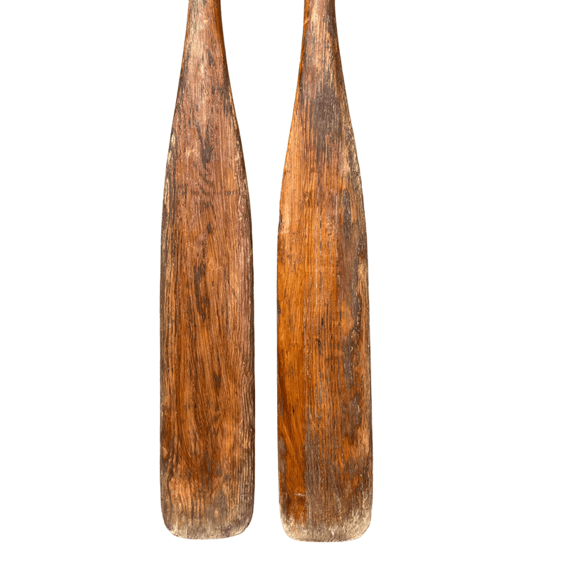 Pair of Vintage Large Wooden Boat OarsVintage Frog