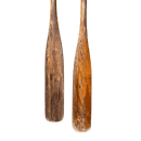 Pair of Vintage Large Wooden Boat OarsVintage Frog