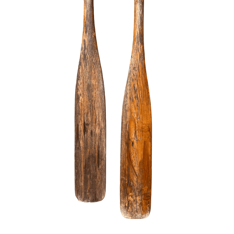 Pair of Vintage Large Wooden Boat OarsVintage Frog