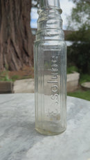 Essolube Antique Clear Glass Bottle - Vintage Glass Bottle