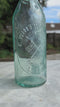 E.  Whitworths, Leeds, Antique Aqua Blue Glass Bottle - Vintage Glass Bottle