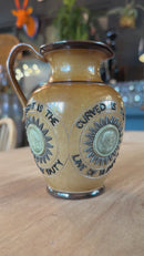 Antique 19th Century Doulton Lambeth Saltglazed Commemorative Jug - William Maccall Tribute