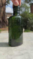 Gordons Antique Green Glass Bottle - Vintage Glass Bottle