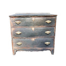 Antique Victorian Ebonised Black Painted Chest of Drawers