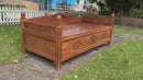 Huge Vintage Asian Hardwood Large Daybed Sofa