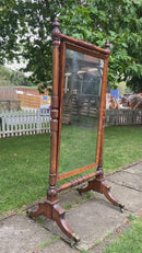 Victorian Cheval Full Length Dressing Mirror On Stand