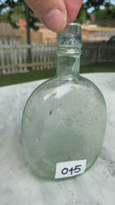 Plain Antique Aqua Green Glass Bottle - Vintage Glass Bottle