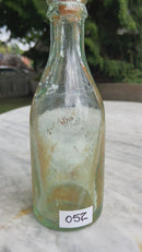 North Eastern Hotel Antique Aqua Blue Glass Bottle - Vintage Glass Bottle