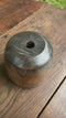 Antique 19th Century Equine 'Old Noggins' Wooden Stable Tethering Log / Candle Holder