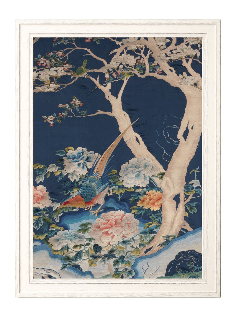 Quality Glass Fronted Framed Print, Blue Blossom Trees Set of 2 Framed Wall Art PictureVintage Frog T/AFramed Print