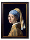 Quality Glass Fronted Framed Print, c.1665 Girl with a Pearl Earring J Vermeer Framed Wall Art PictureVintage Frog T/AFramed Print