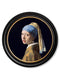 Quality Glass Fronted Framed Print, c.1665 Girl with a Pearl Earring - Round Frame J Vermeer Framed Wall Art PictureVintage Frog T/AFramed Print