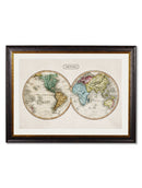 Quality Glass Fronted Framed Print, c.1800s Map of the World Framed Wall Art PictureVintage Frog T/AFramed Print