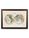 Quality Glass Fronted Framed Print, c.1800s Map of the World Framed Wall Art PictureVintage Frog T/AFramed Print