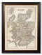 Quality Glass Fronted Framed Print, c.1831 Map of Scotland Framed Wall Art PictureVintage Frog T/AFramed Print