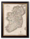 Quality Glass Fronted Framed Print, c.1838 Map of Ireland Framed Wall Art PictureVintage Frog T/AFramed Print