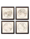 Quality Glass Fronted Framed Print, c.1838 World Map Hemispheres Framed Wall Art PictureVintage Frog T/AFramed Print