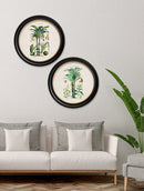 Quality Glass Fronted Framed Print, c.1877 Tropical Plants Used as Food and Clothing - Round Frame Framed Wall Art PictureVintage Frog T/AFramed Print