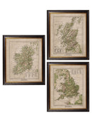 Quality Glass Fronted Framed Print, c.1880 Maps of The United Kingdom & Ireland Framed Wall Art PictureVintage Frog T/AFramed Print