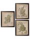 Quality Glass Fronted Framed Print, c.1880 Maps of The United Kingdom & Ireland Framed Wall Art PictureVintage Frog T/AFramed Print