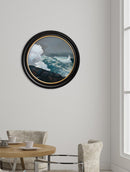 Quality Glass Fronted Framed Print, c.1895 Northeaster - Round Frame Framed Wall Art PictureVintage Frog T/AFramed Print