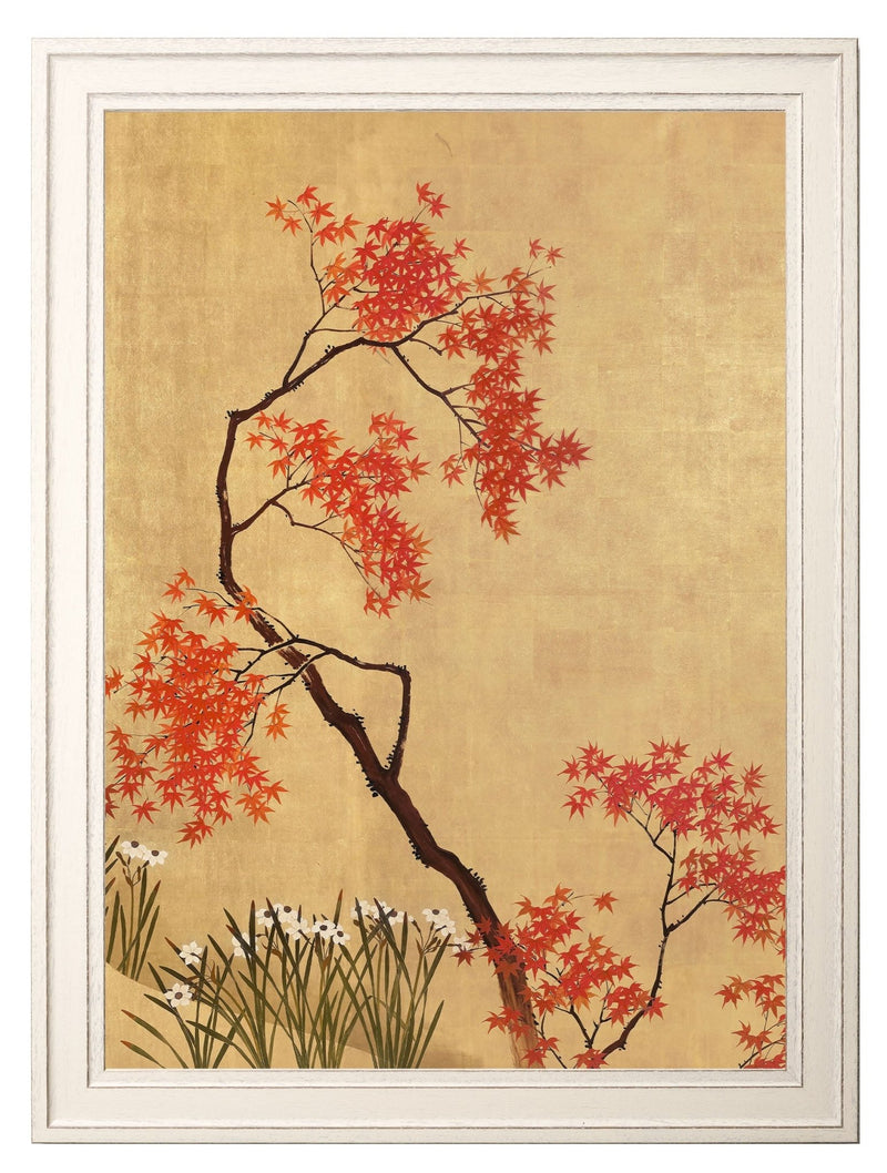 Quality Glass Fronted Framed Print, Japanese Blossom -Shibata Zeshine Set of 2 Prints Framed Wall Art PictureVintage Frog T/AFramed Print