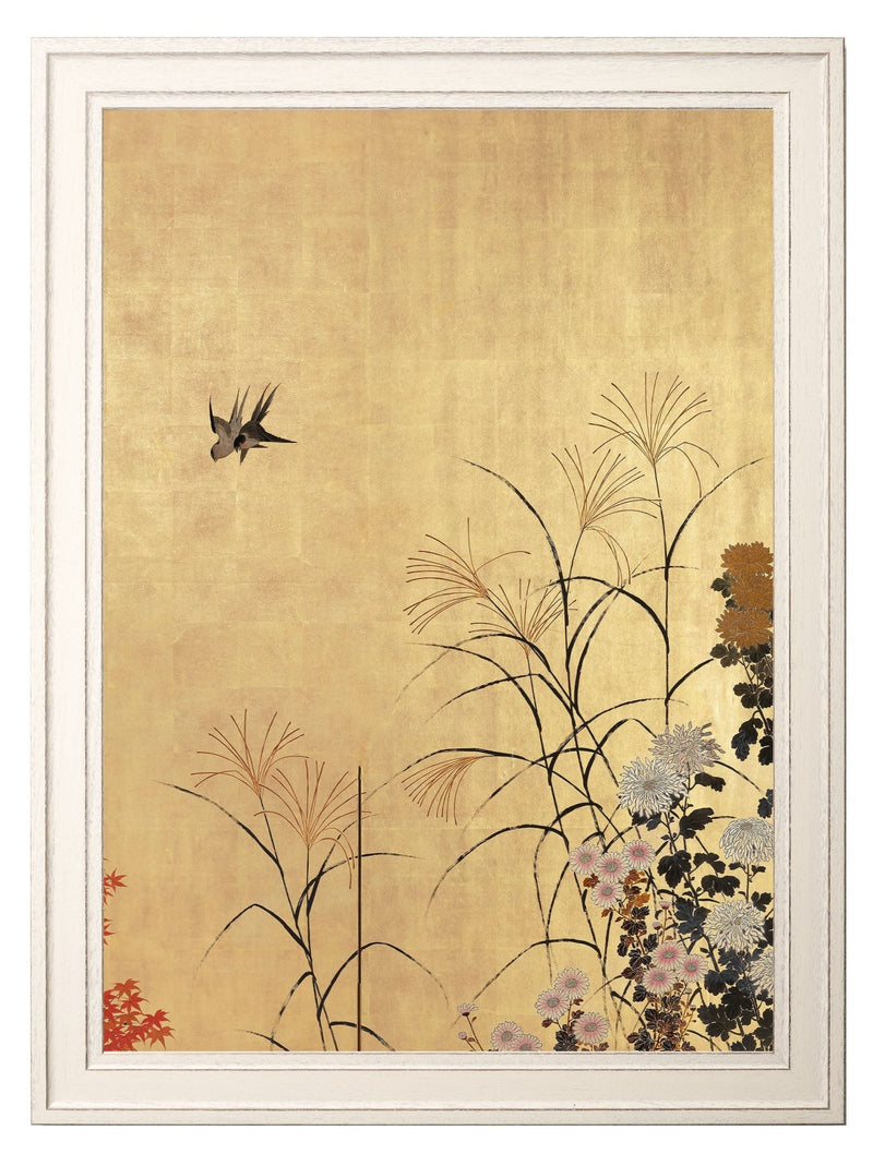 Quality Glass Fronted Framed Print, Japanese Blossom -Shibata Zeshine Set of 2 Prints Framed Wall Art PictureVintage Frog T/AFramed Print