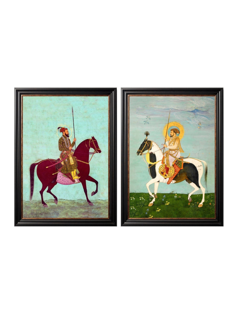 Quality Glass Fronted Framed Print, Mughals - Horsemen Framed Wall Art PictureVintage Frog T/AFramed Print