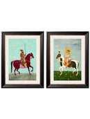 Quality Glass Fronted Framed Print, Mughals - Horsemen Framed Wall Art PictureVintage Frog T/AFramed Print